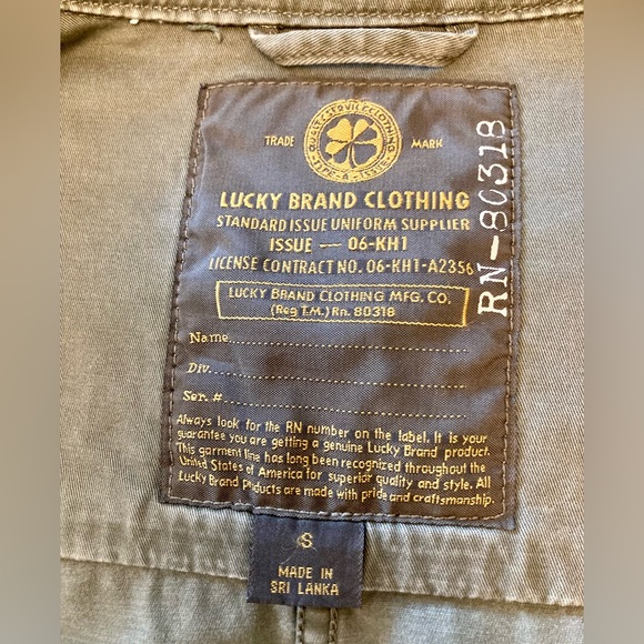 Lucky Brand Green Utility Jacket Size Small - Picture 3 of 5